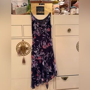 Connected Apparel Purple Floral Midi Dress